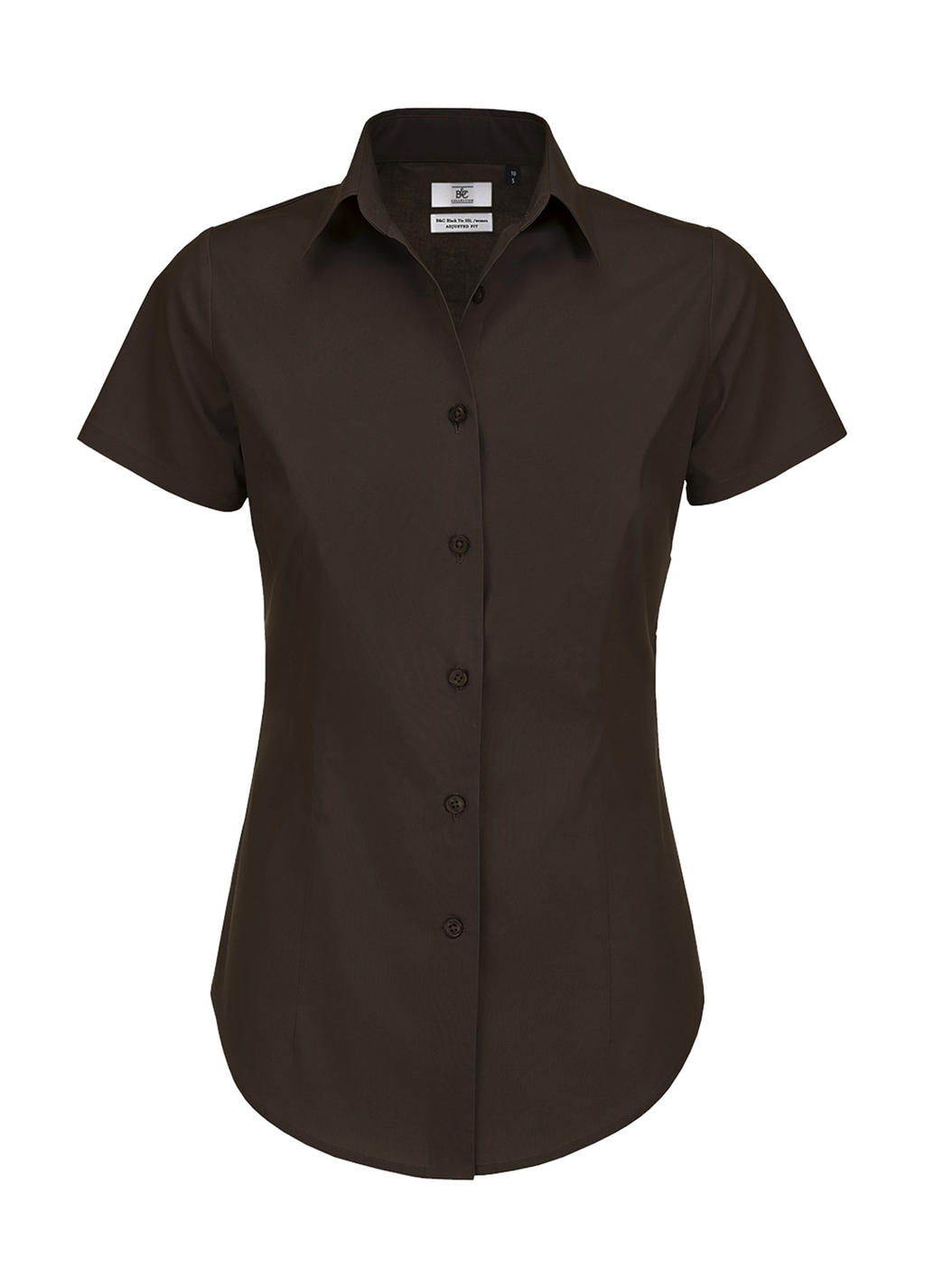  Black Tie SSL/women Poplin Shirt  in Farbe Coffee Bean