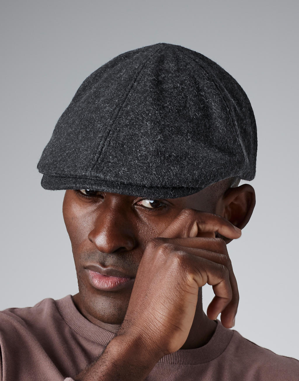 Melton Wool Ivy Cap in Farbe Charcoal Marl 