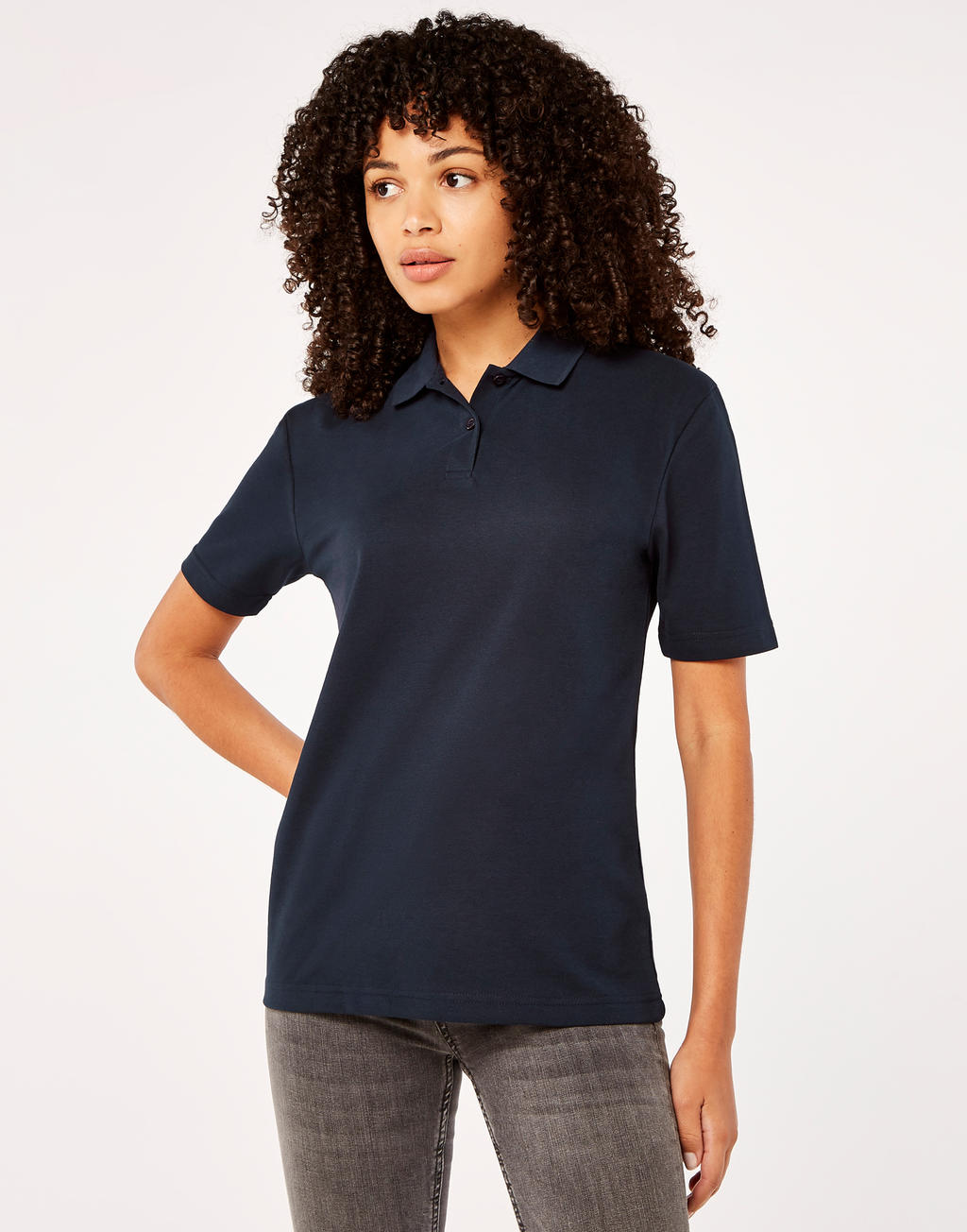  Womens Regular Fit Workforce Polo in Farbe White